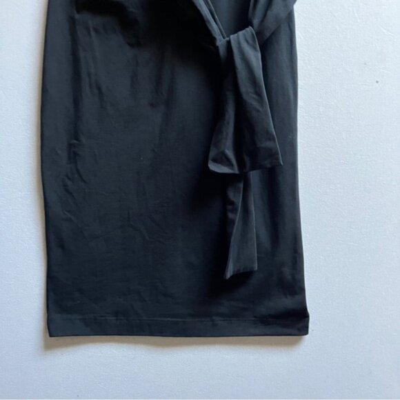 Icone Simone tie front midi sleeveless black midi dress Sz M - Picture 4 of 12